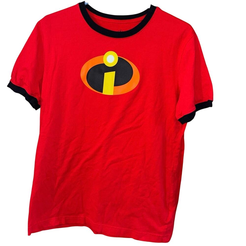 Disney women’s Incredibles logo ring neck t-shirt (size small)